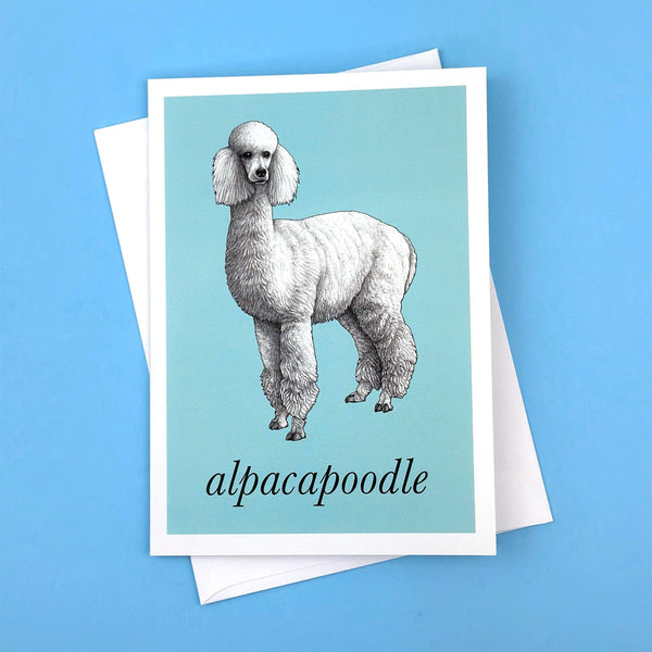 Alpacapoodle 5x7" Greeting Card - Whatif Creations