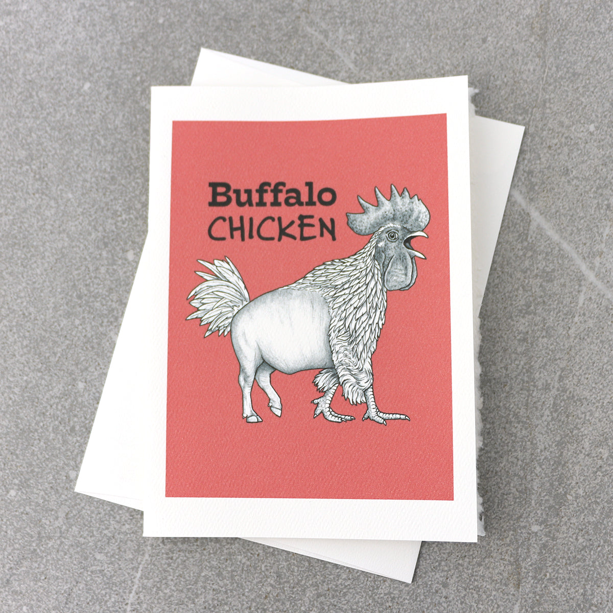 Buffalo Chicken | Buffalo + Chicken Hybrid Animal | 5x7" Greeting Card