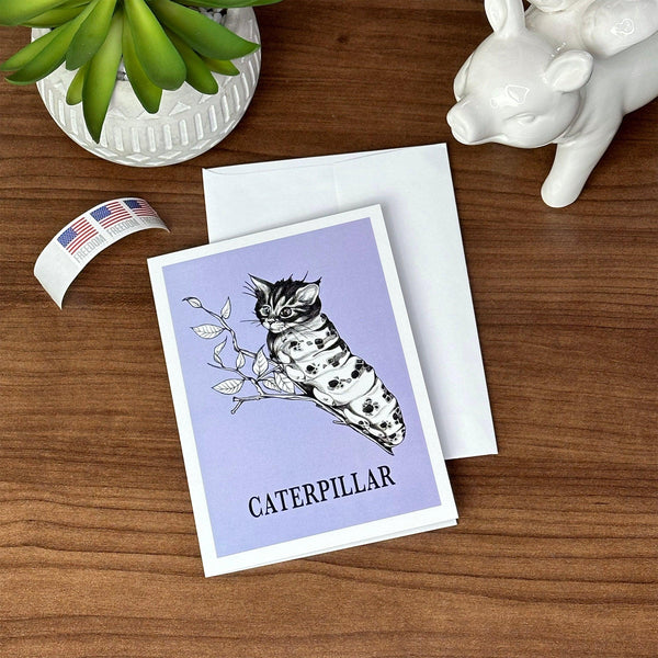 Caterpillar 5x7" Greeting Card - Whatif Creations
