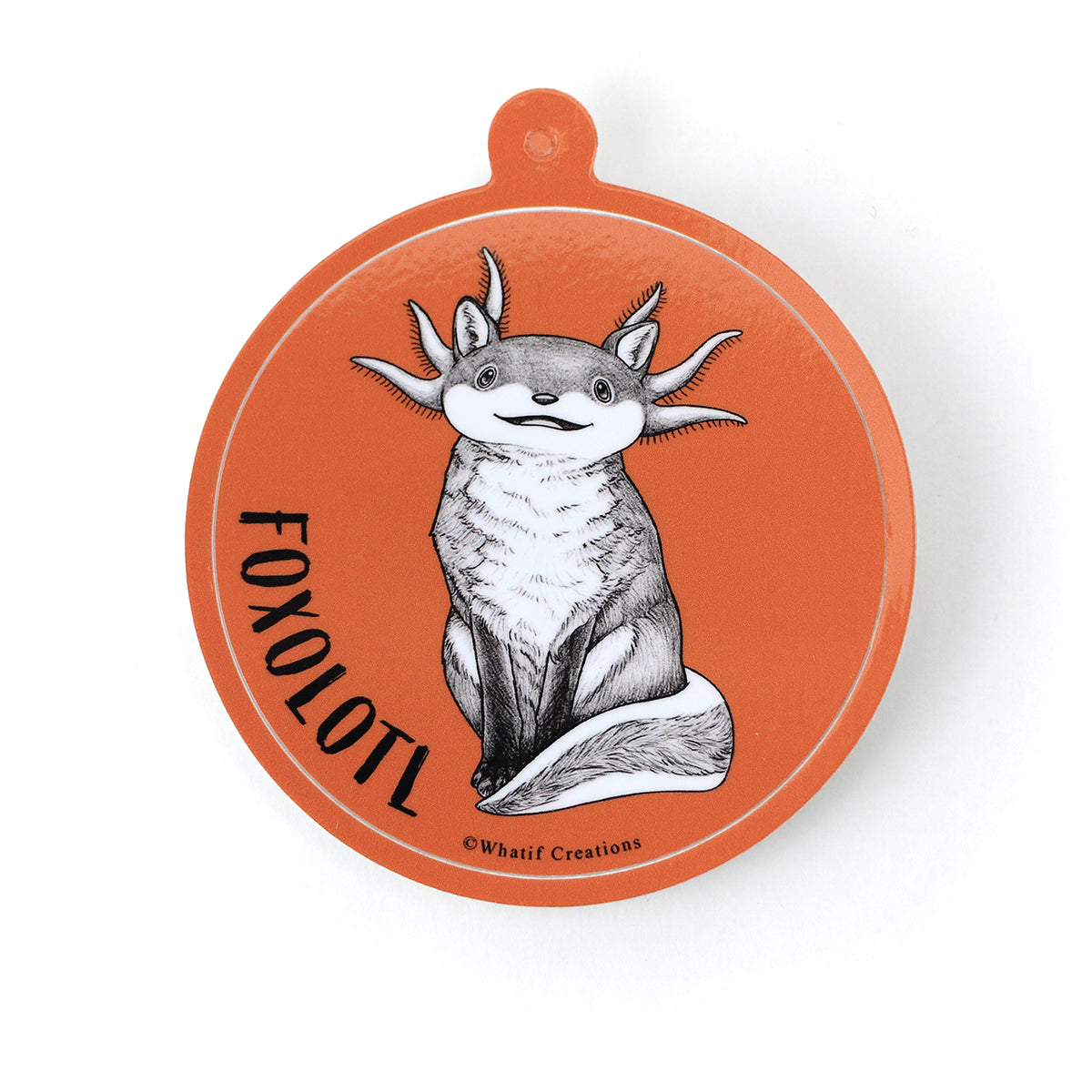 Foxolotl | Fox + Axolotl Hybrid Animal | 3" Vinyl Sticker