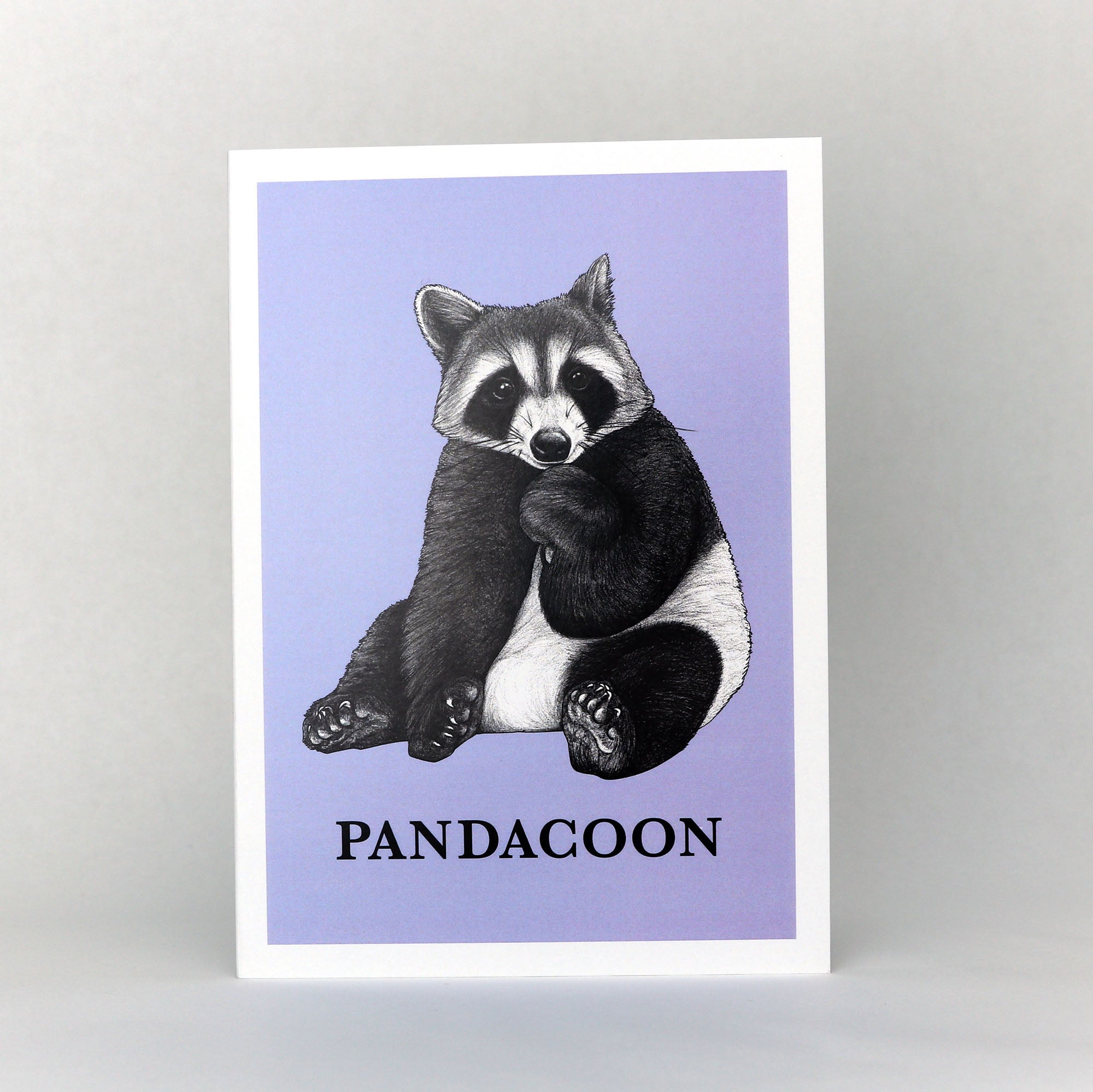 Pandacoon | Panda + Raccoon Hybrid Animal | 5x7" Greeting Card