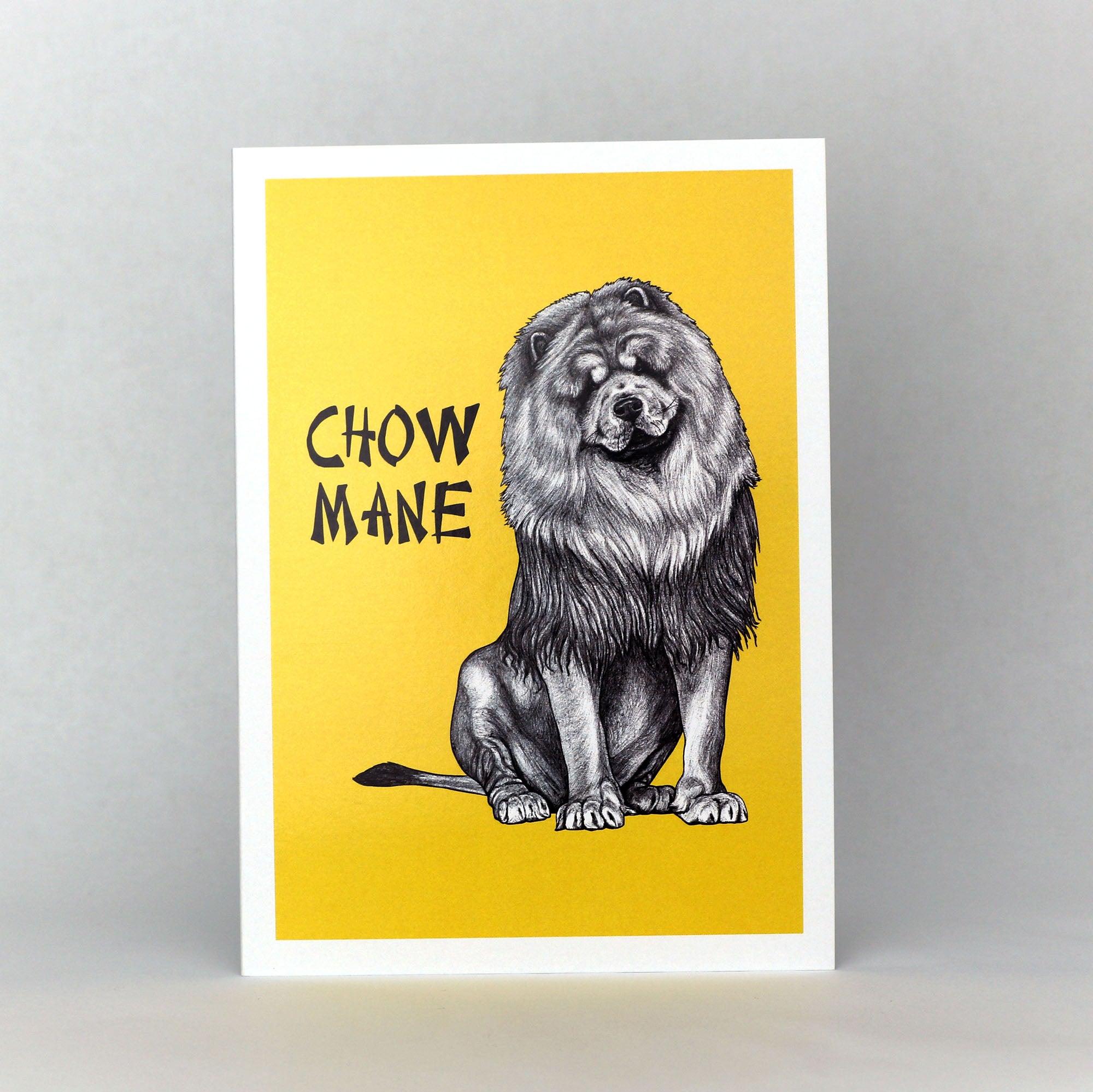 Chow Mane | Chow Chow + Lion Hybrid Animal | 5x7" Greeting Card