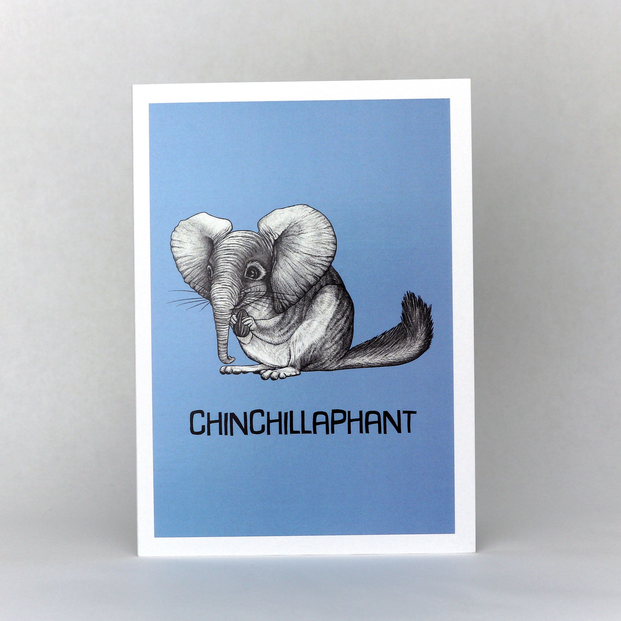 Chinchillaphant | Chinchilla + Elephant Hybrid Animal | 5x7" Greeting Card