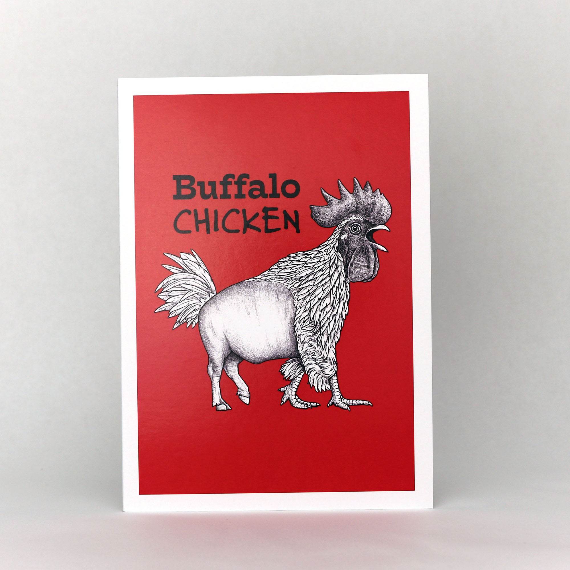 Buffalo Chicken | Buffalo + Chicken Hybrid Animal | 5x7" Greeting Card