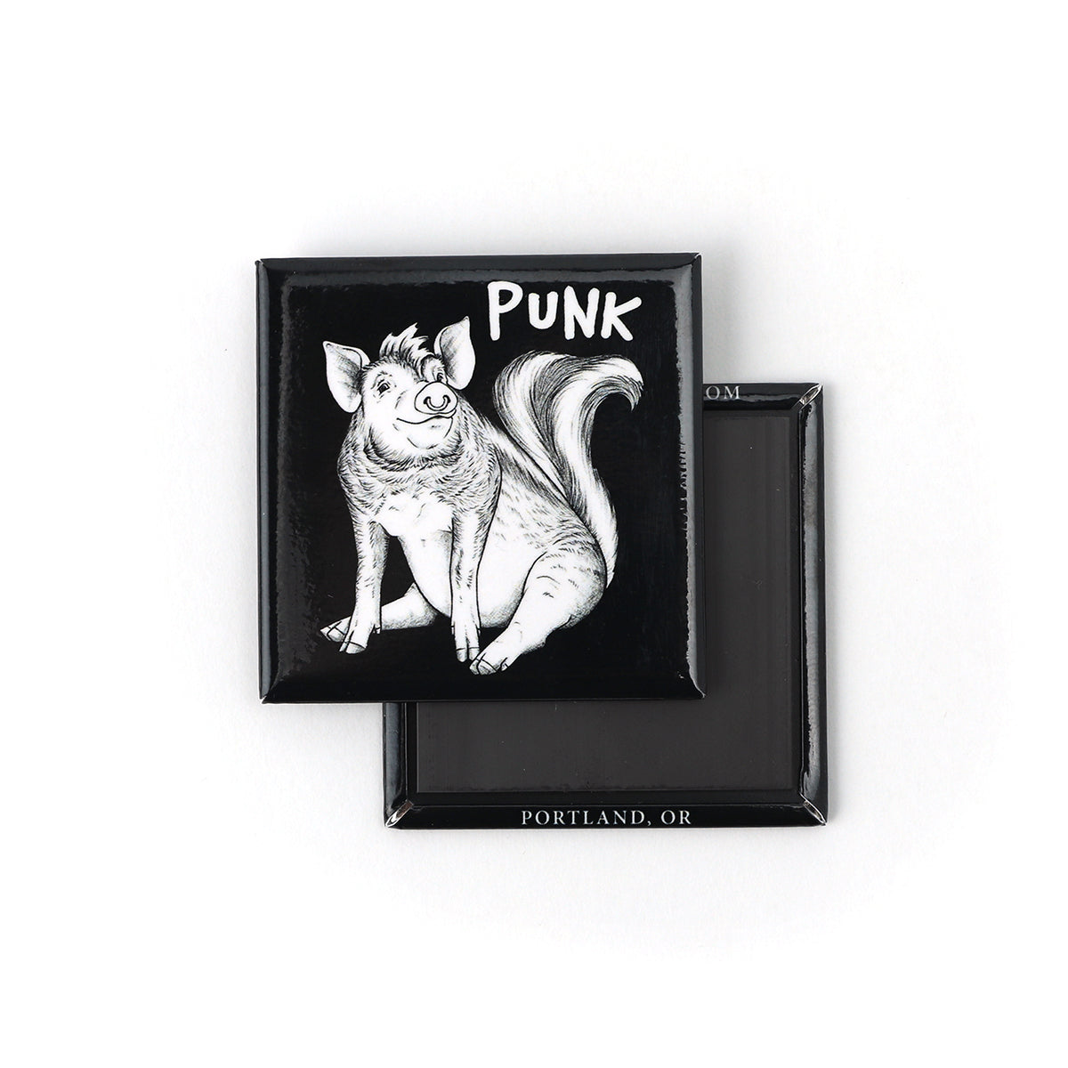 Punk | Pig + Skunk Hybrid Animal | 2" Fridge Magnet