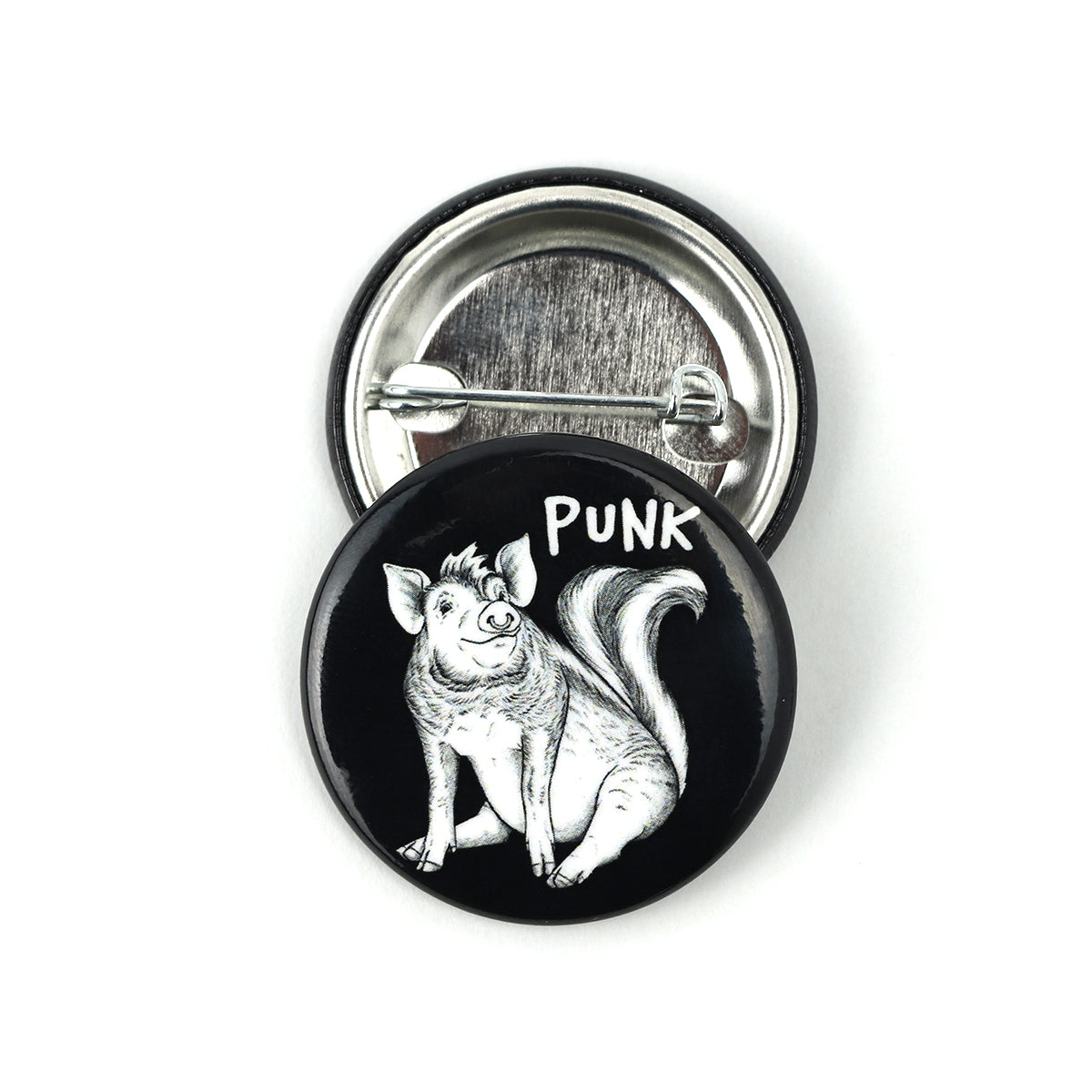Punk | Pig + Skunk Hybrid Animal | 1.5" Pinback Button