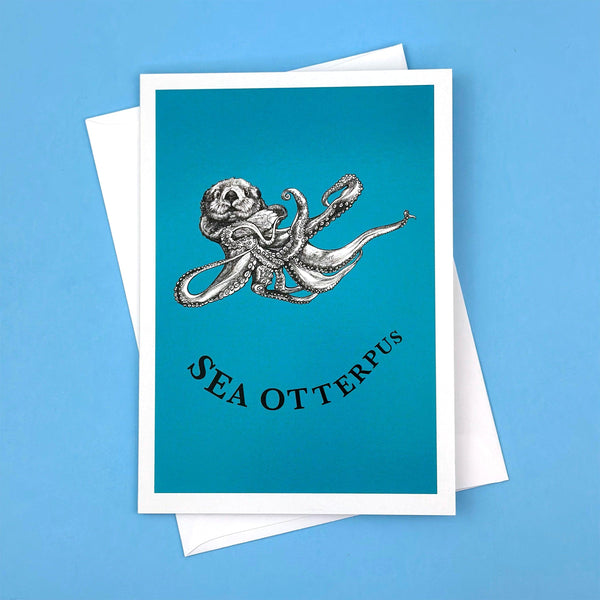 Sea Otterpus 5x7" Greeting Card - Whatif Creations