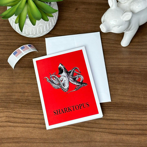 Sharktopus 5x7" Greeting Card - Whatif Creations
