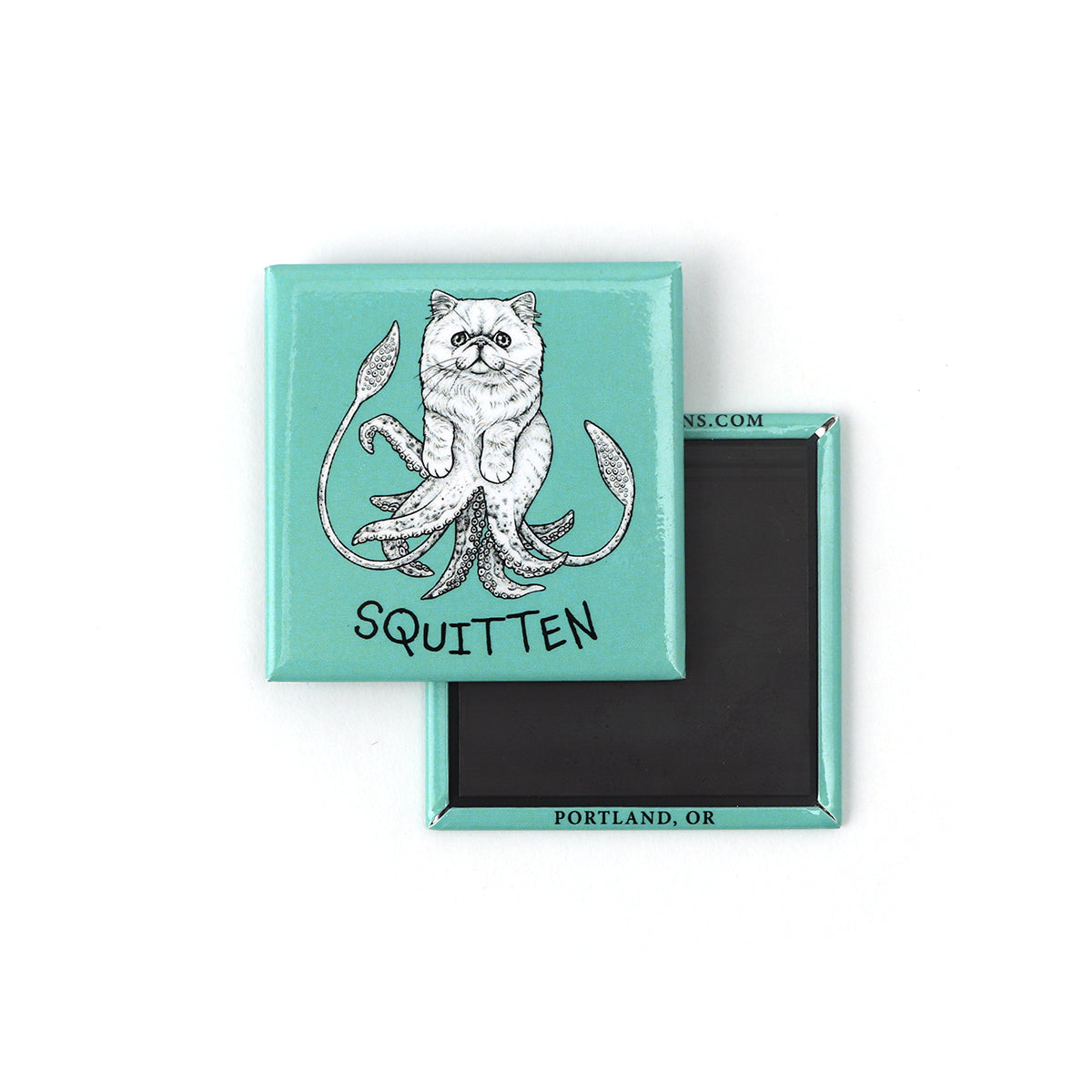 Squitten | Squid + Kitten Hybrid Animal | 2" Fridge Magnet
