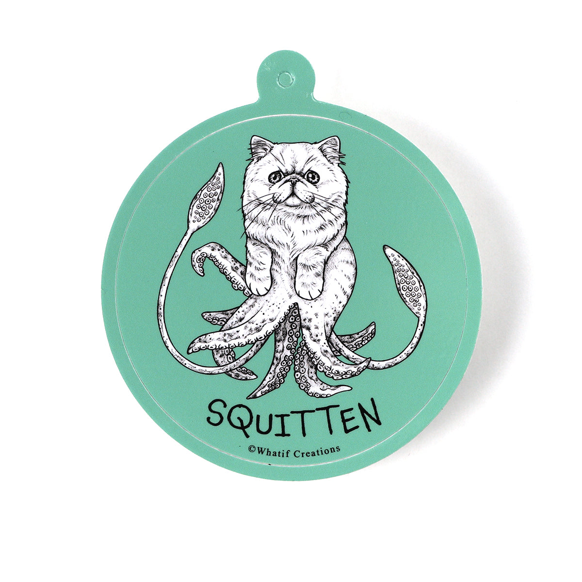 Squitten | Squid + Kitten Hybrid Animal | 3" Vinyl Sticker