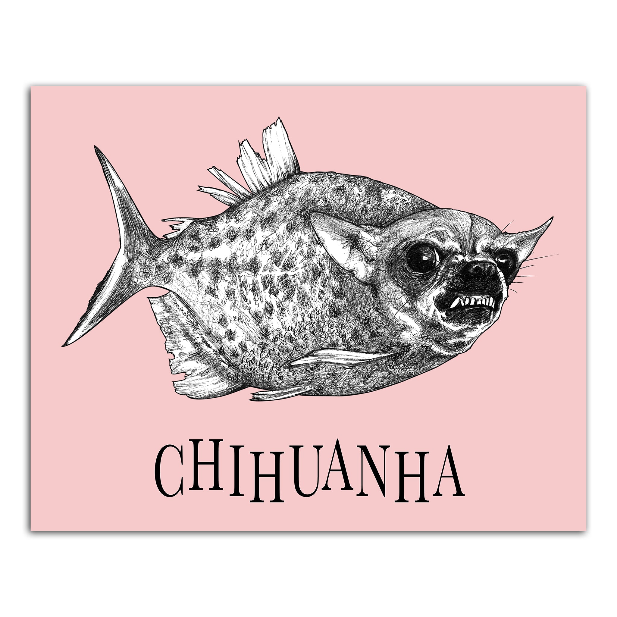 Chihuanha | Piranha + Chihuahua Hybrid Animal | 8x10" Color Print