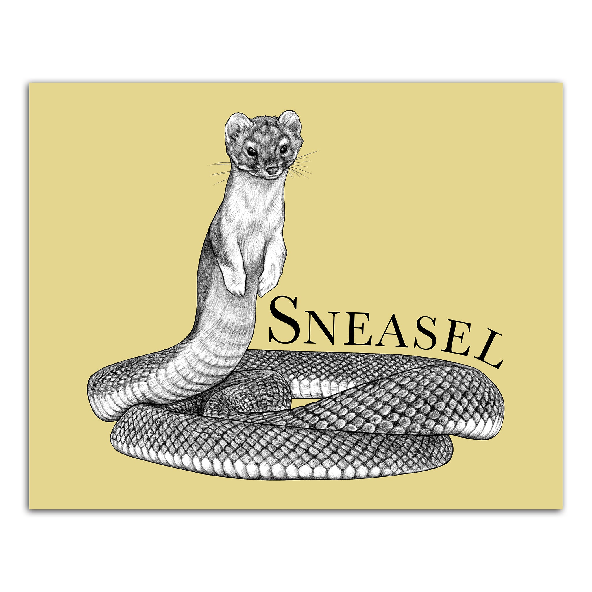 Sneasel | Snake + Weasel Hybrid Animal | 8x10" Color Print