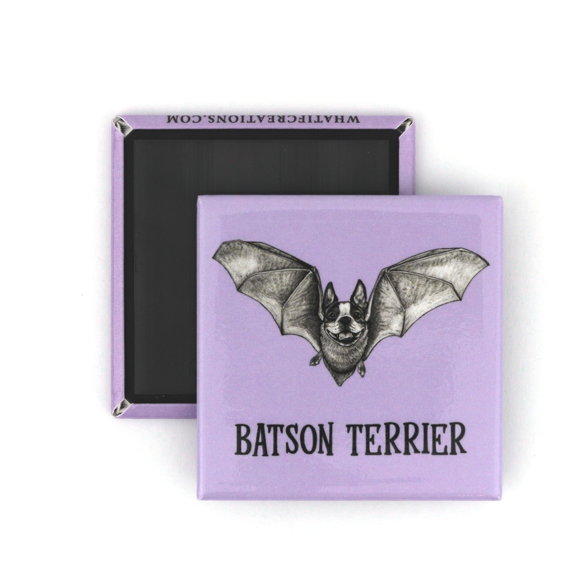 Batson Terrier | Boston Terrier + Bat Hybrid Animal | 2" Fridge Magnet