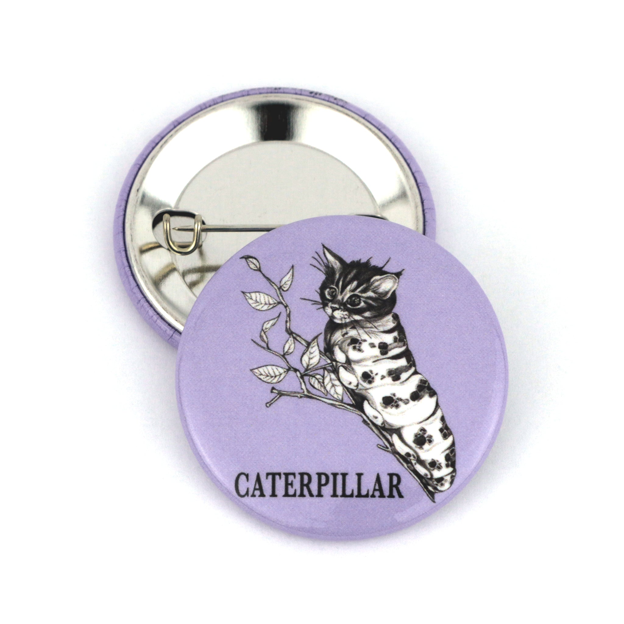 Caterpillar | Cat + Caterpillar Hybrid Animal | 1.5" Pinback Button