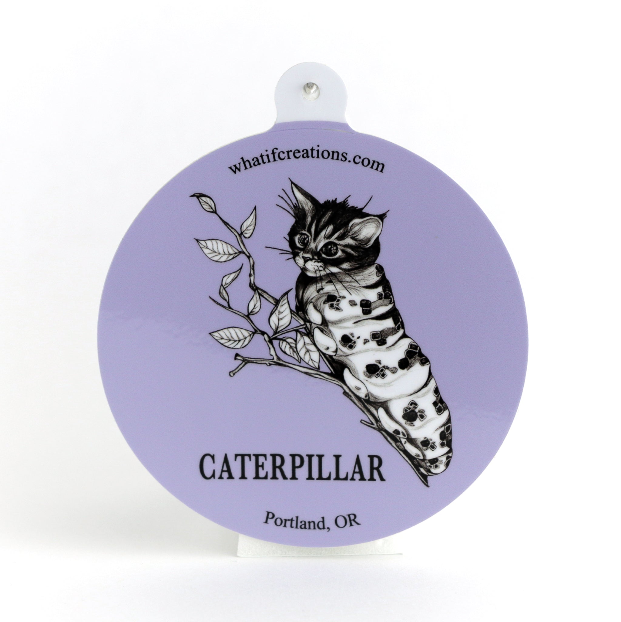 Caterpillar | Cat + Caterpillar Hybrid Animal | 3" Vinyl Sticker
