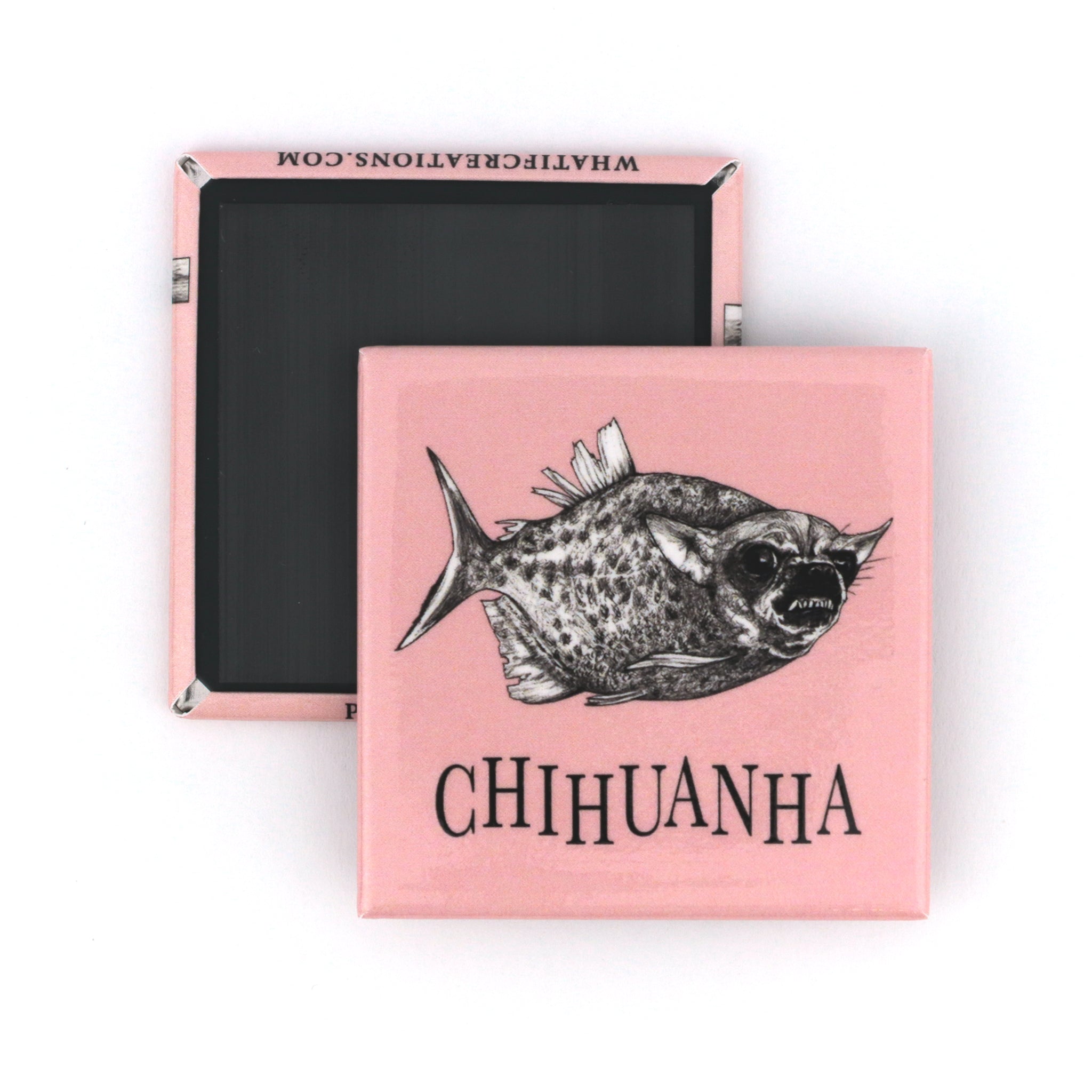 Chihuanha | Piranha + Chihuahua Hybrid Animal | 2" Fridge Magnet