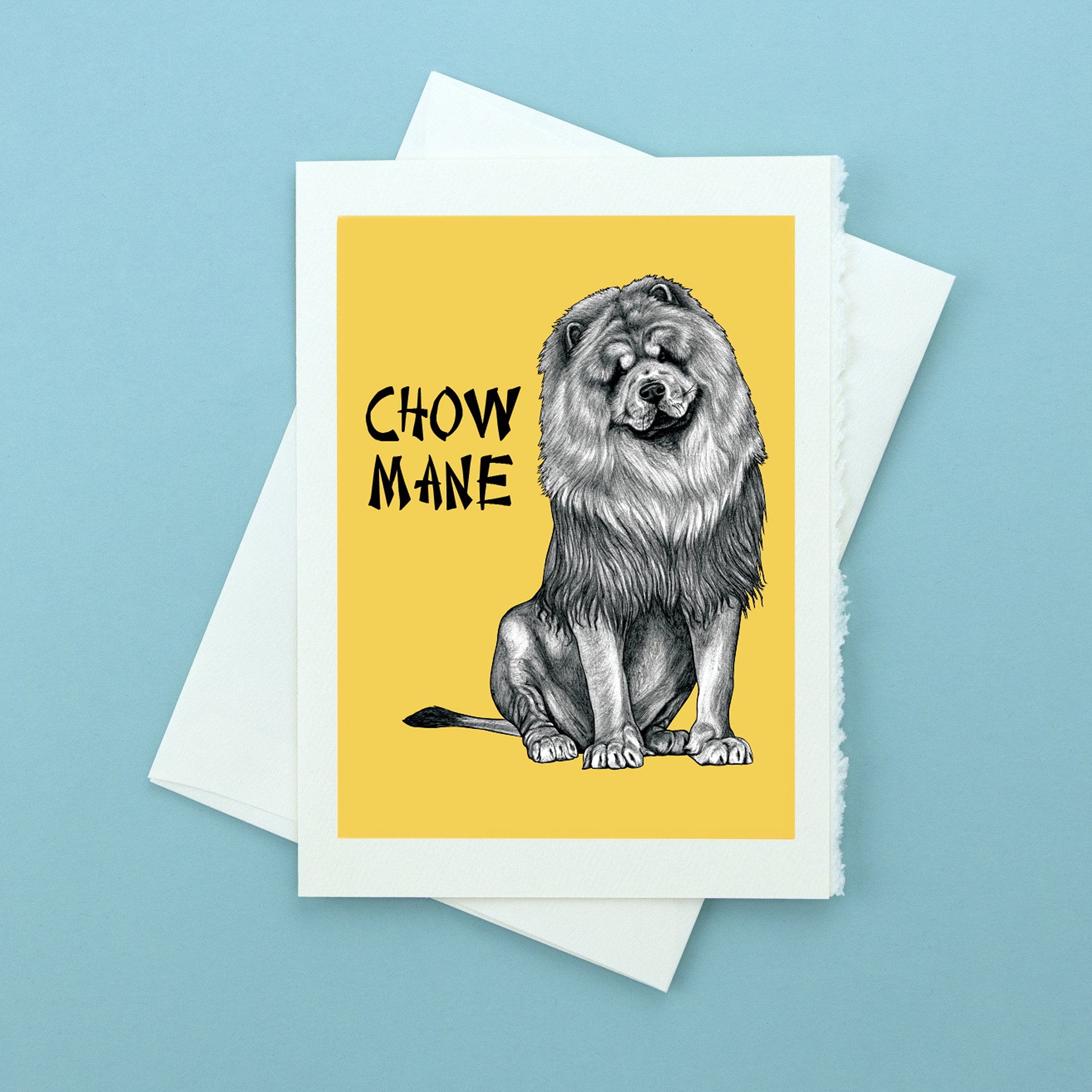 Chow Mane | Chow Chow + Lion Hybrid Animal | 5x7" Greeting Card