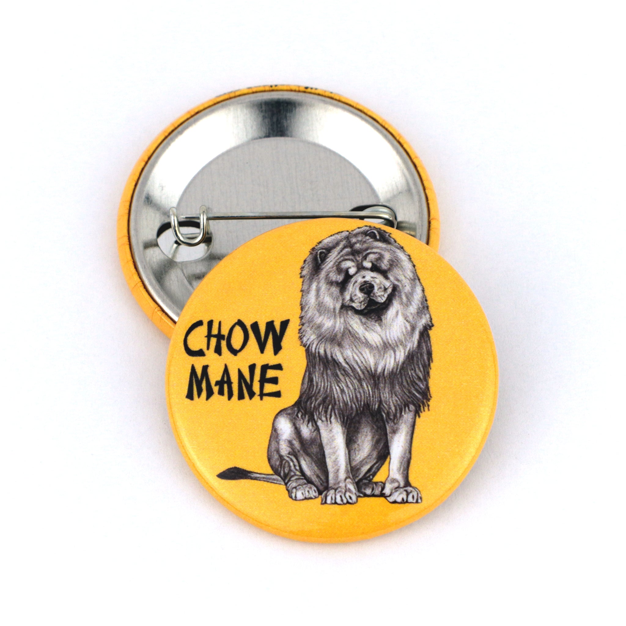 Chow Mane | Chow Chow + Lion Hybrid Animal | 1.5" Pinback Button