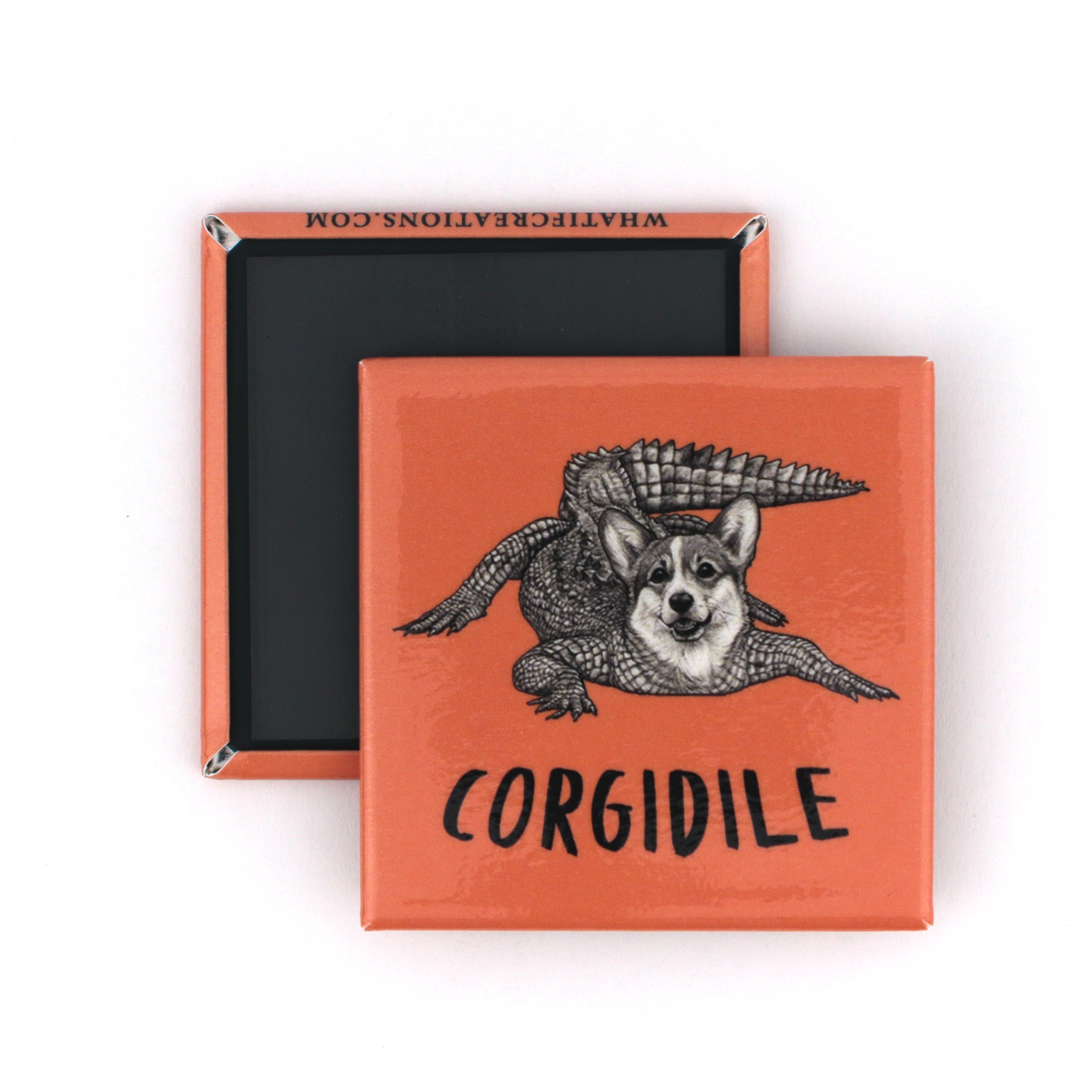 Corgidile | Corgi + Crocodile Hybrid Animal | 2" Fridge Magnet