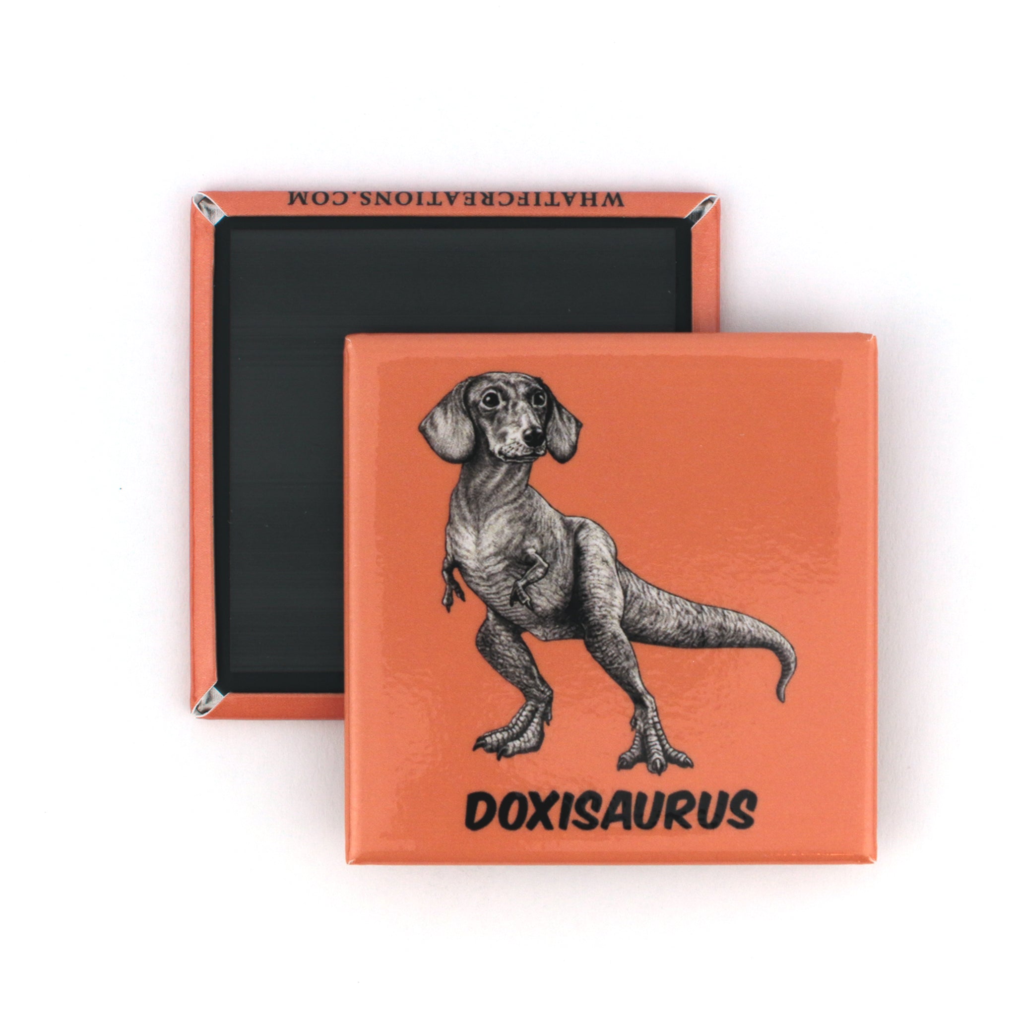 Doxisaurus | Dachshund + TRex Hybrid Animal | 2" Fridge Magnet