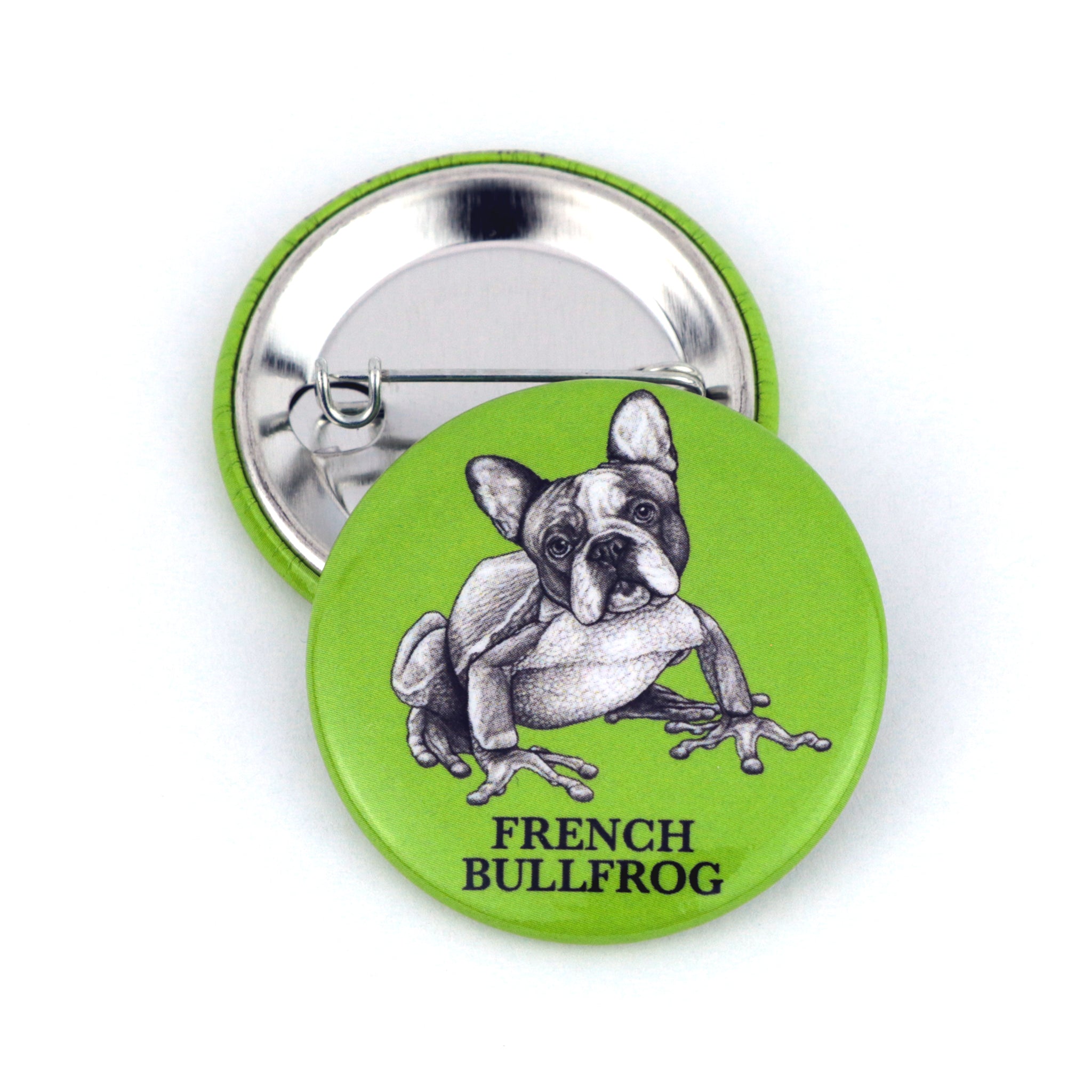 French Bullfrog | French Bulldog + Frog Hybrid Animal | 1.5" Pinback Button