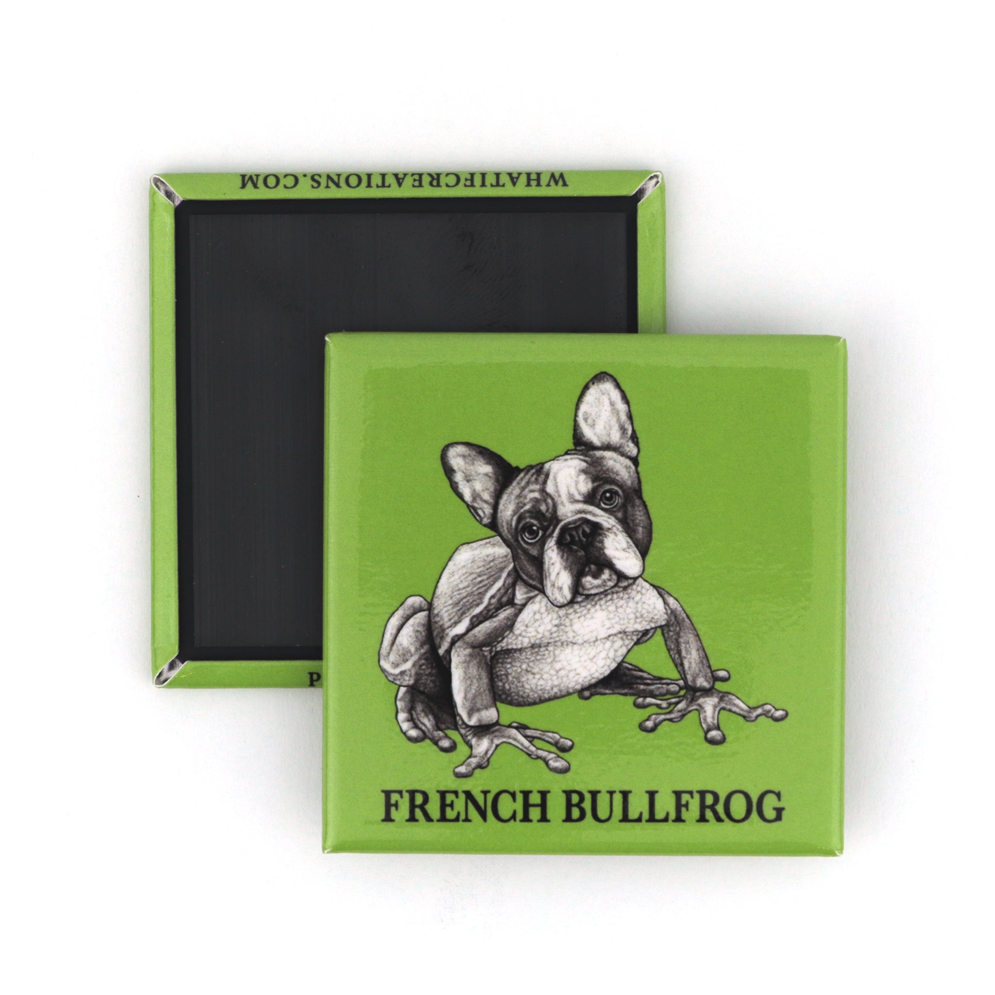 French Bullfrog | French Bulldog + Frog Hybrid Animal | 2" Fridge Magnet