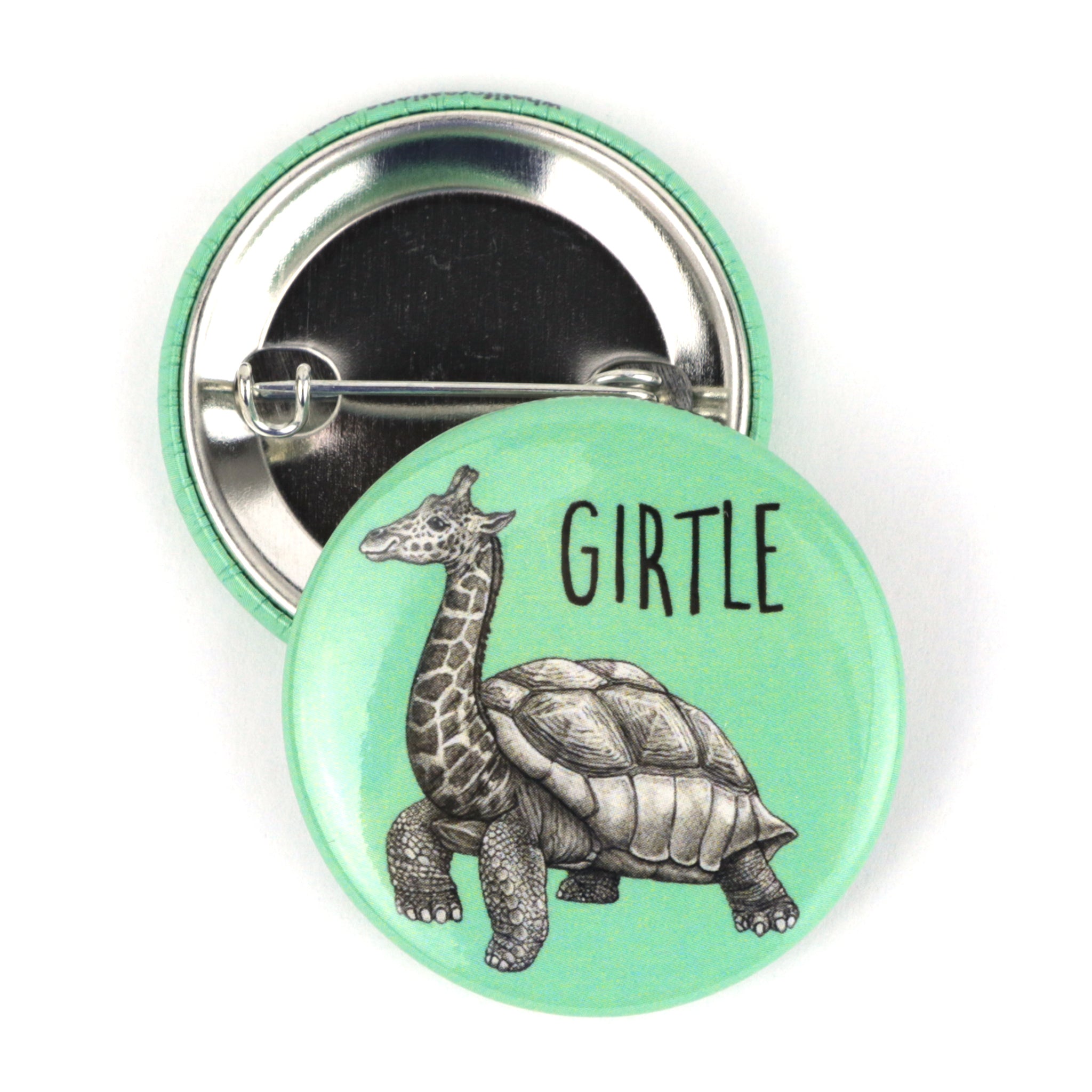 Girtle | Giraffe + Turtle Hybrid Animal | 1.5" Pinback Button
