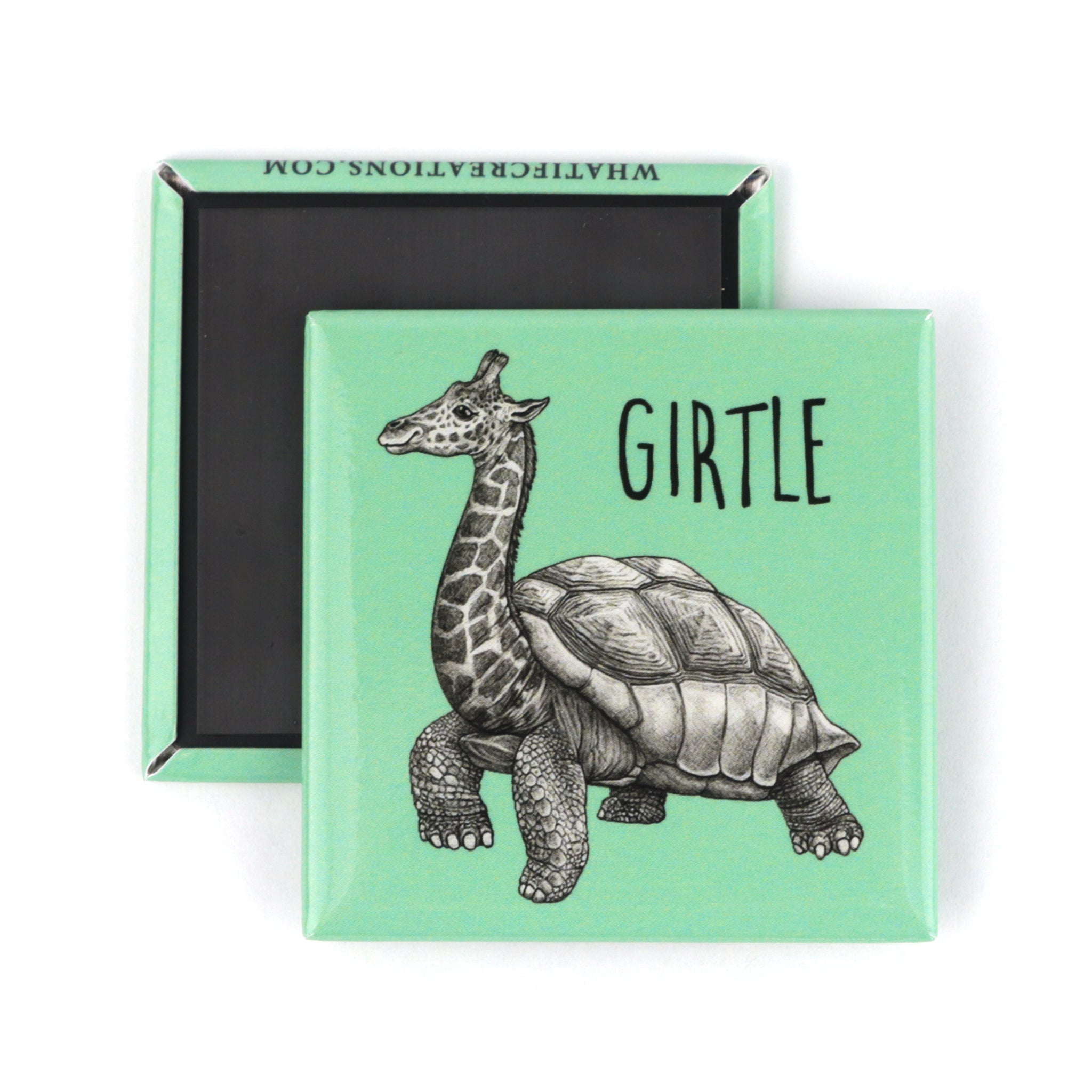 Girtle | Giraffe + Turtle Hybrid Animal | 2" Fridge Magnet