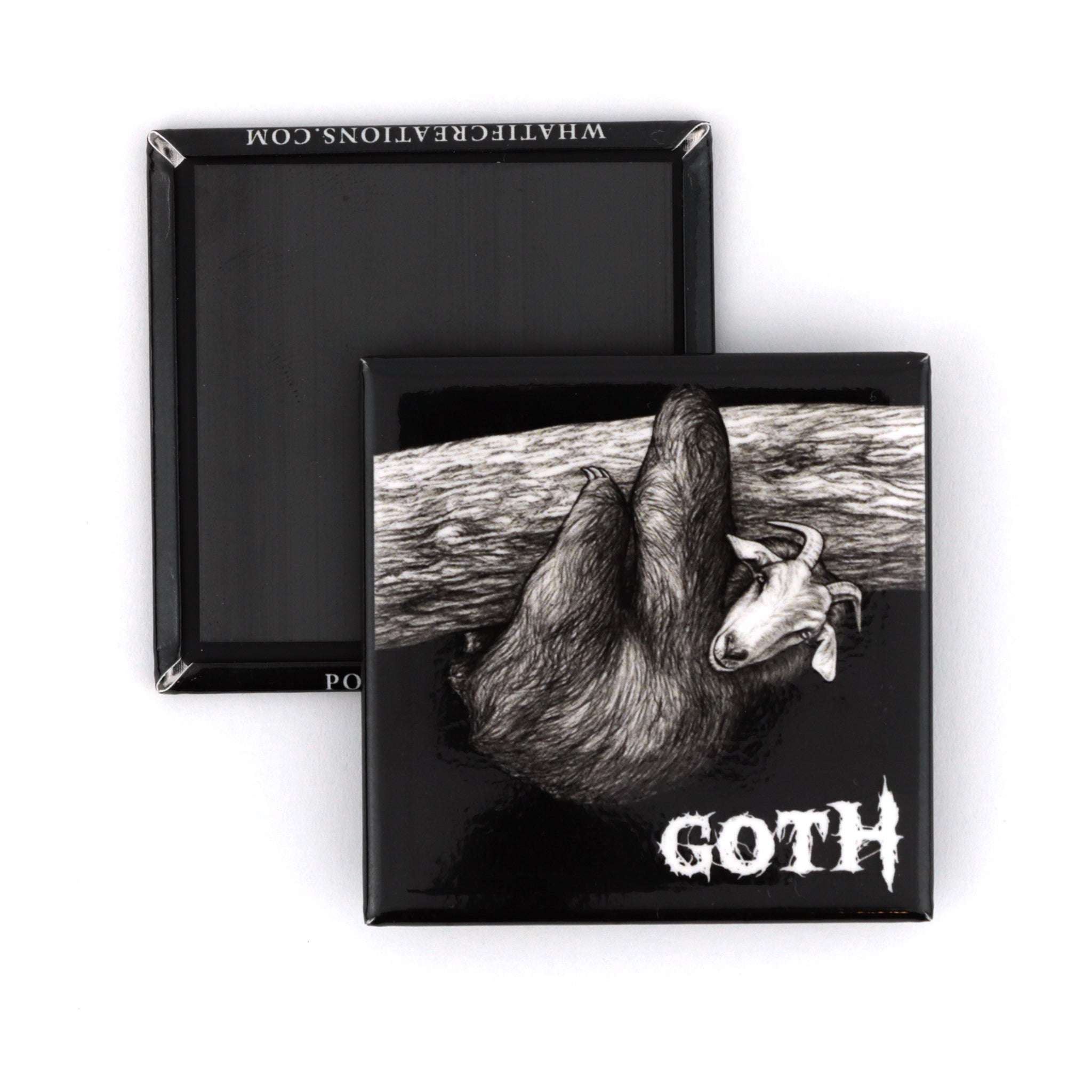 Goth | Goat + Sloth Hybrid Animal | 2" Fridge Magnet
