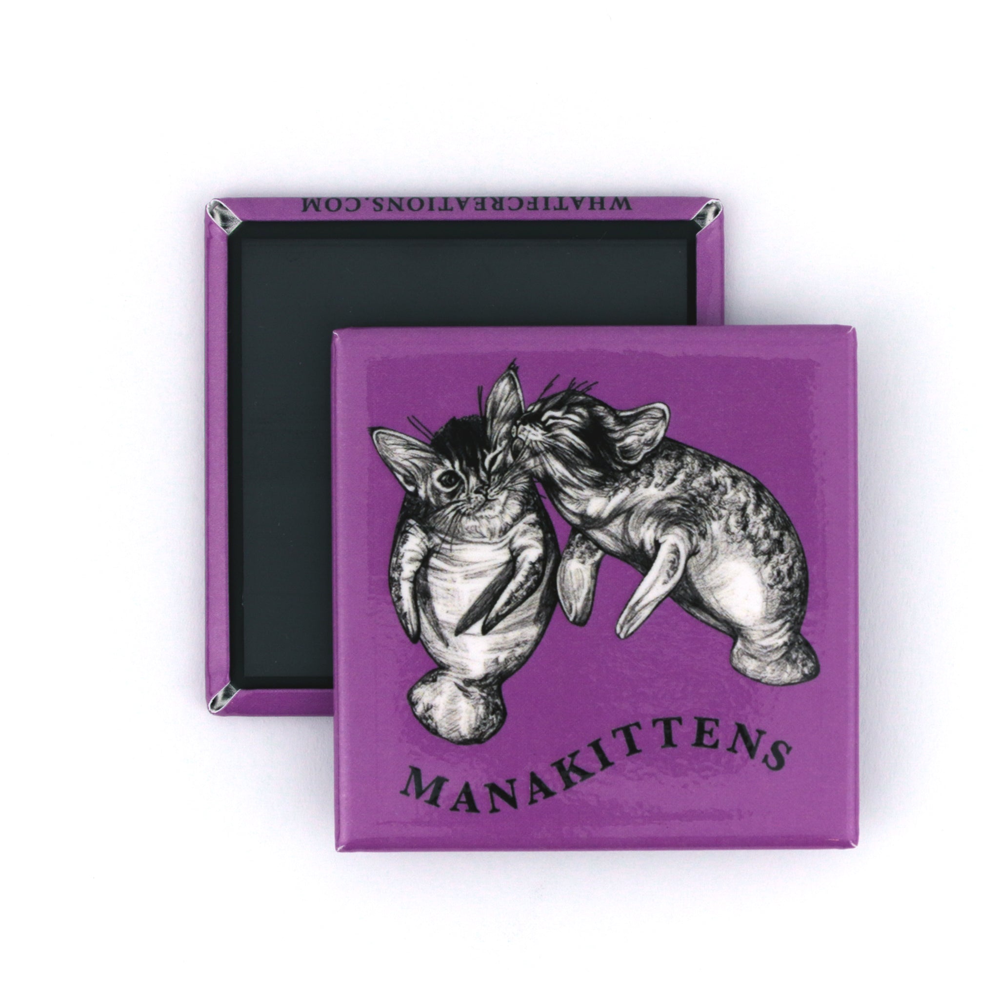 Manakittens | Manatee + Kitten Hybrid Animal | 2" Fridge Magnet