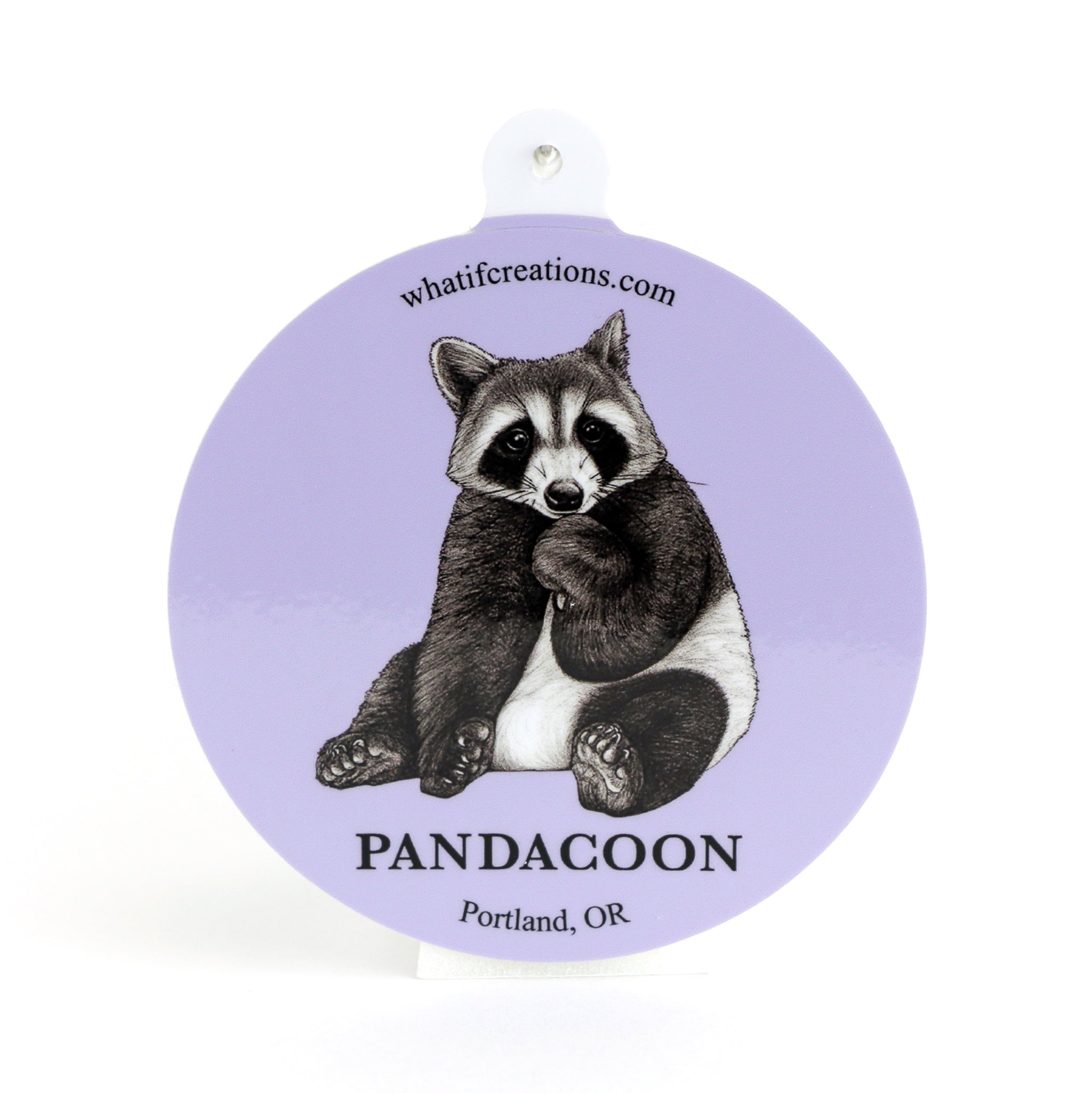 Pandacoon | Panda + Raccoon Hybrid Animal | 3" Vinyl Sticker
