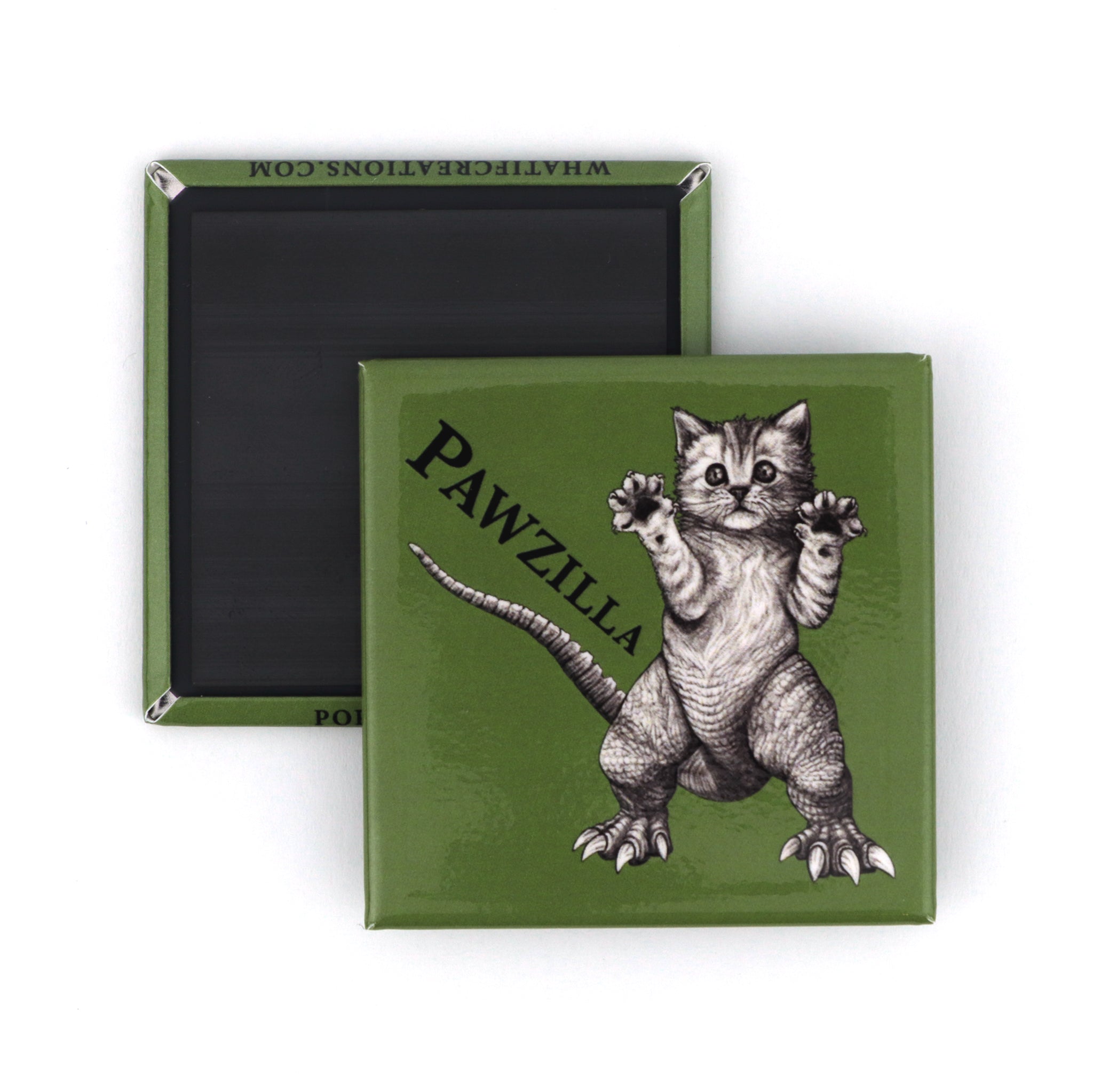 Pawzilla | Cat + Godzilla Hybrid Animal | 2" Fridge Magnet