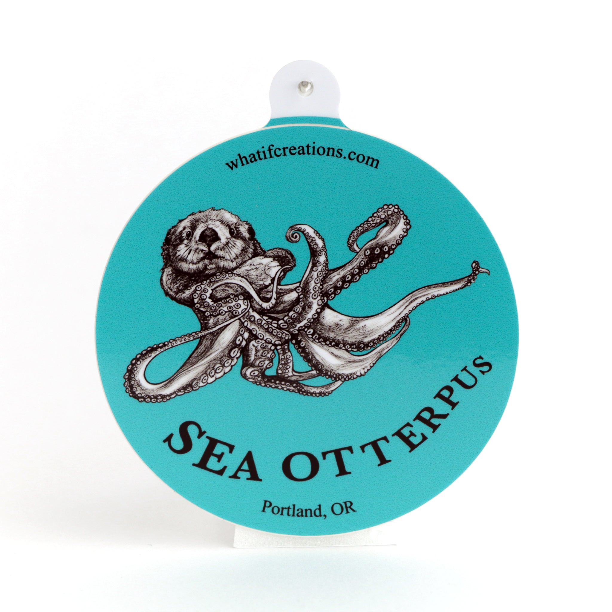 Sea Otterpus | Sea Otter + Octopus Hybrid Animal | 3" Vinyl Sticker