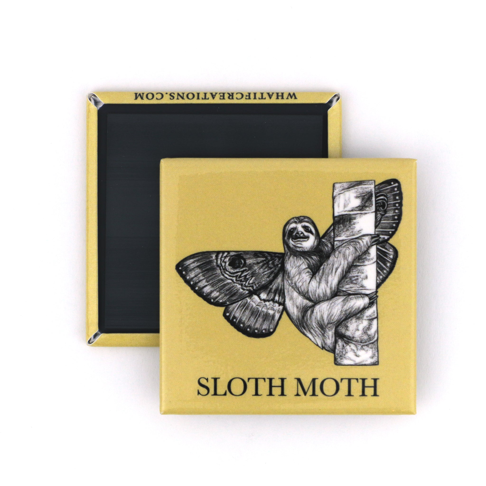 Sloth Moth | Sloth + Moth Hybrid Animal | 2" Fridge Magnet