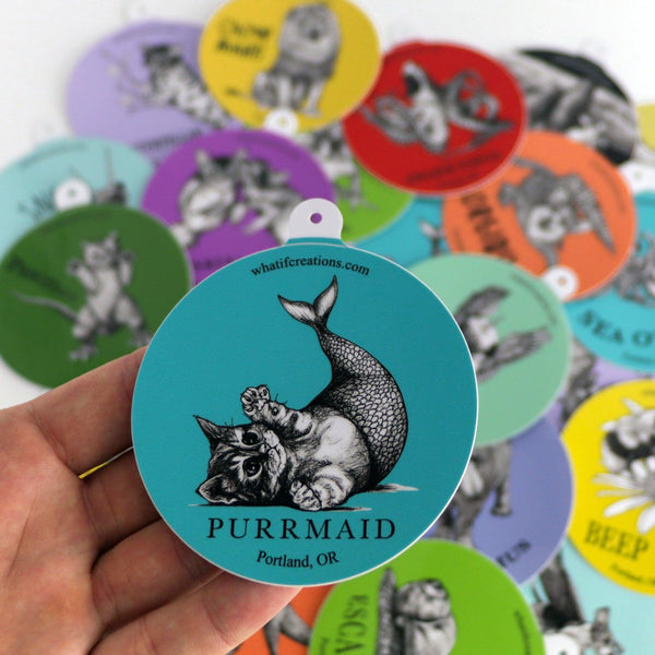 Caterpillar 3" Vinyl Sticker - Whatif Creations