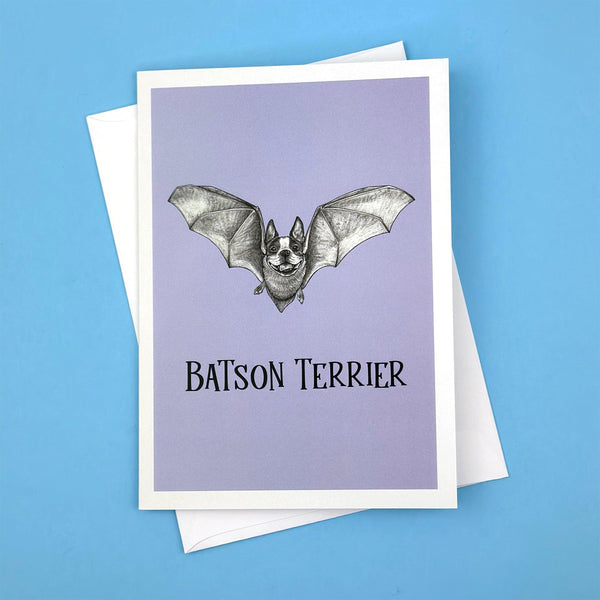 Batson Terrier 5x7" Greeting Card - Whatif Creations