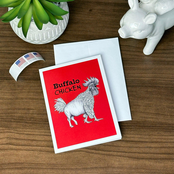 Buffalo Chicken 5x7" Greeting Card - Whatif Creations