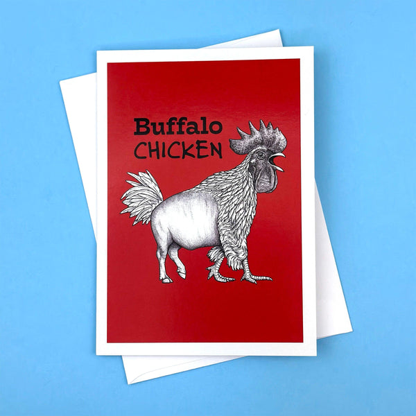 Buffalo Chicken 5x7" Greeting Card - Whatif Creations