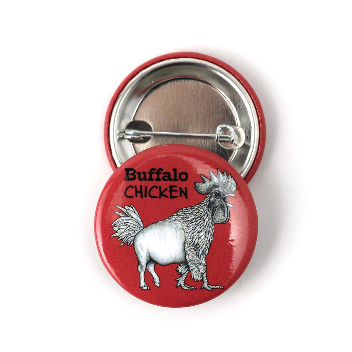 Buffalo Chicken | Buffalo + Chicken Hybrid Animal | 1.5" Pinback Button