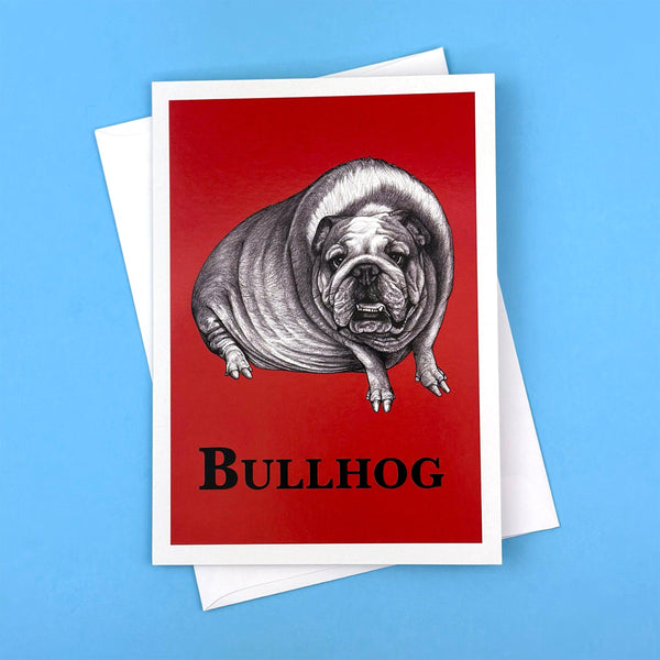 Bullhog 5x7" Greeting Card - Whatif Creations