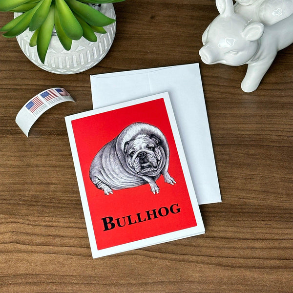 Bullhog 5x7" Greeting Card - Whatif Creations