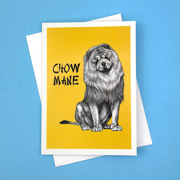 Chow Mane 5x7" Greeting Card - Whatif Creations