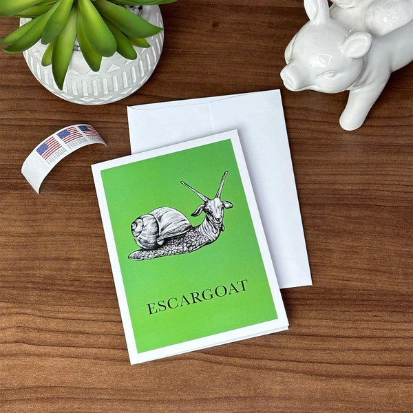 Escargoat 5x7" Greeting Card - Whatif Creations