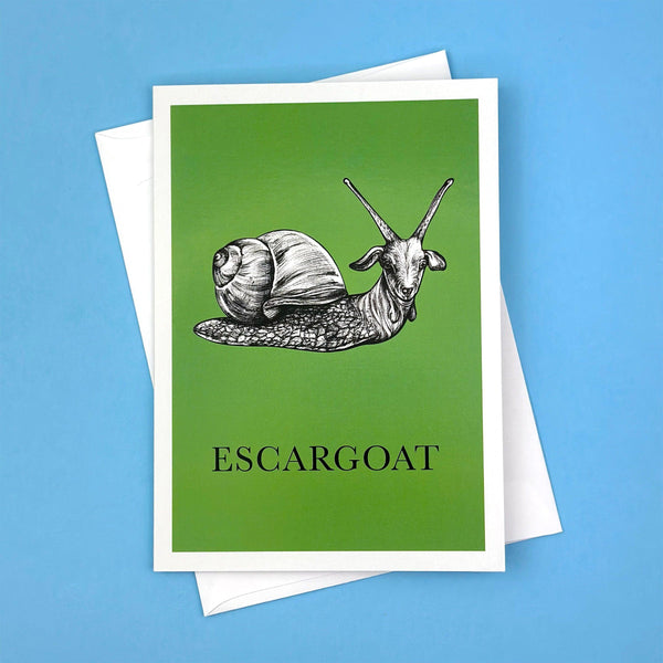 Escargoat 5x7" Greeting Card - Whatif Creations