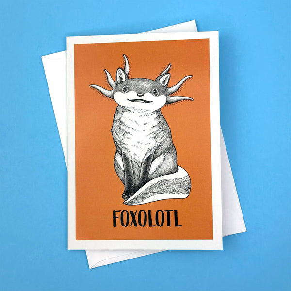 Foxolotl 5x7" Greeting Card - Whatif Creations