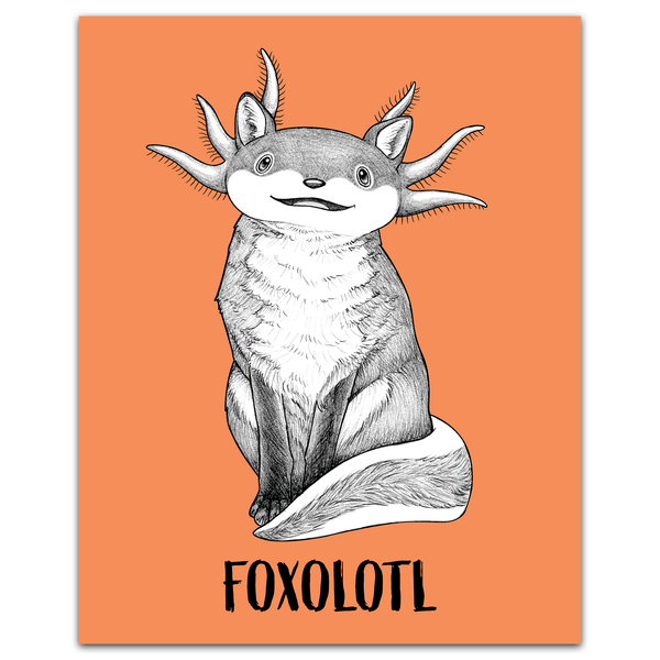 Foxolotl 8x10" Color Print - Whatif Creations