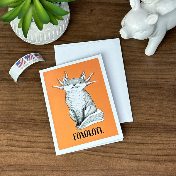 Foxolotl 5x7" Greeting Card - Whatif Creations