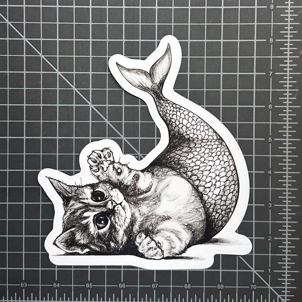 Purrmaid 7" Die-Cut Vinyl Sticker - Whatif Creations