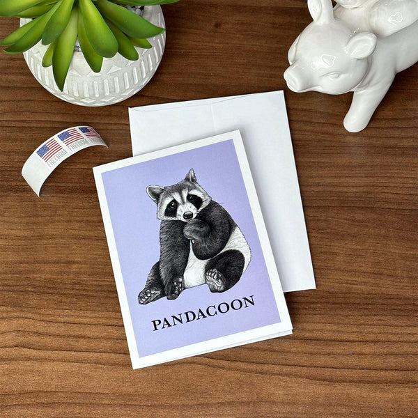 Pandacoon 5x7" Greeting Card - Whatif Creations