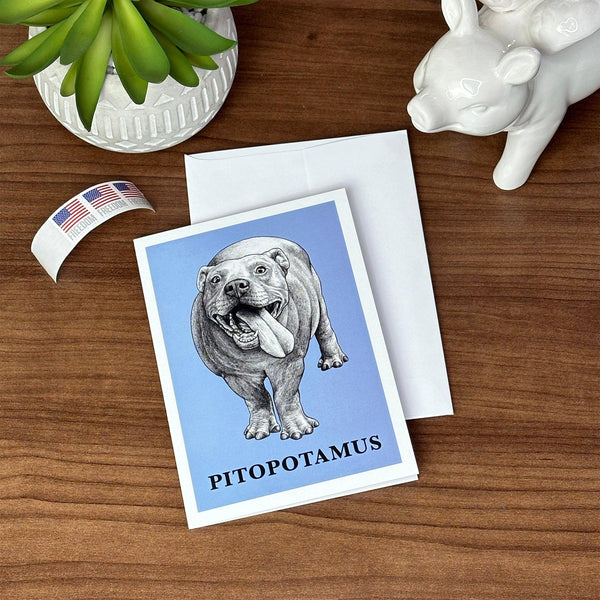 Pitopotamus 5x7" Greeting Card - Whatif Creations